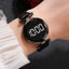 Luxury Digital Magnet Watches For Women Rose Gold Stainless Steel Dress LED Quartz Watch Female Clock Relogio Feminino Drop Ship - Korvel