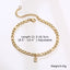 Pulsera de Tobillo Inicial A-Z de Cristal Mandotos para Mujeres - Eslabones Cubanos Dorados