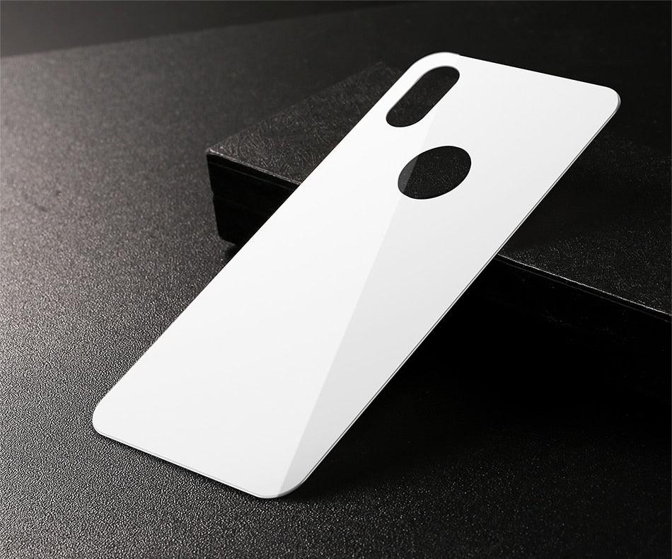 Protecteur arrière en verre trempé 9D pour modèles d'iPhone