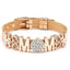 Conjunto de Pulseras de Acero Inoxidable Elegante con Charm de Corazón de Cristal