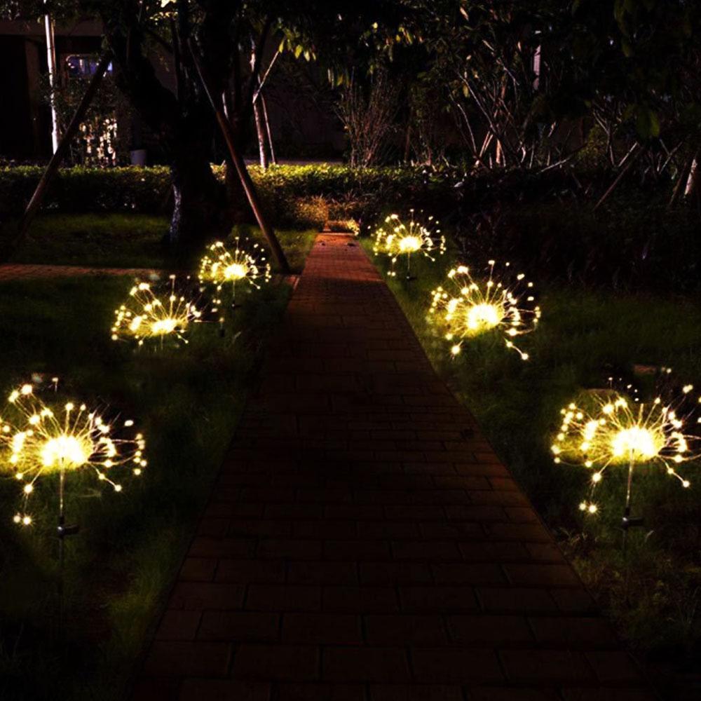 Modern Luxury LED Solar Garden Lamp - Tree Fireworks Design