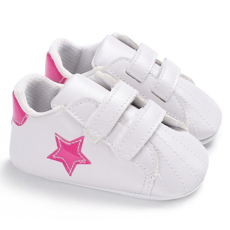 Premium Newborn Star First Walkers - Soft Sole Sneakers