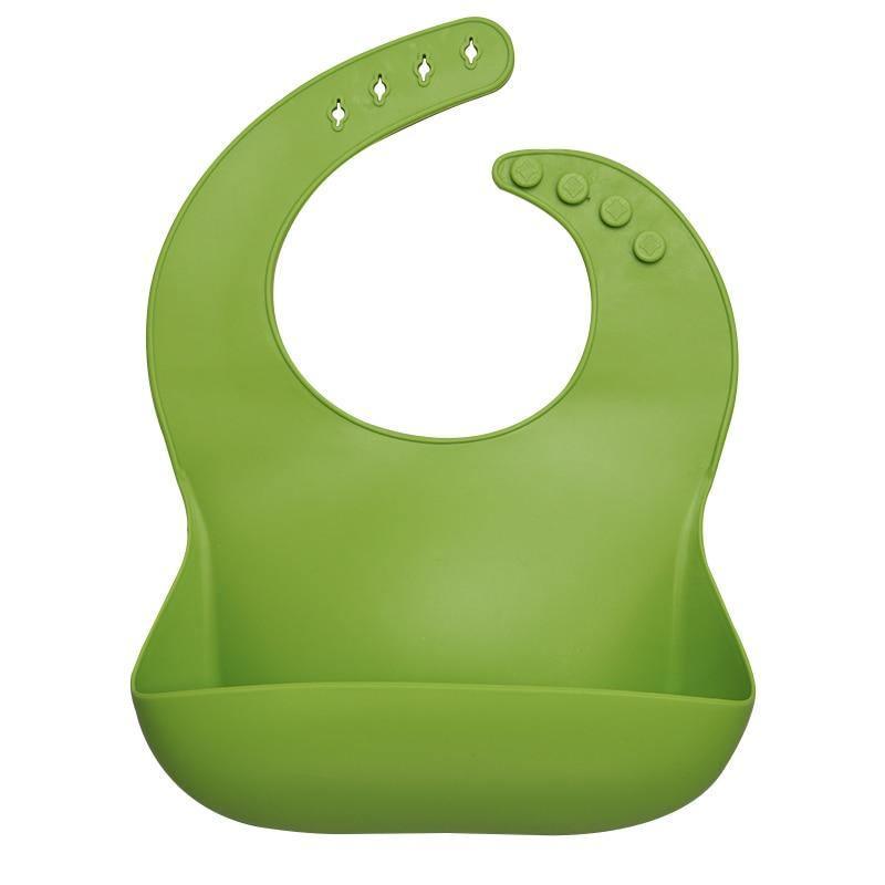 Bib de Silicona para Bebés con Pocket para Comida - Impermeable y Fácil de Limpiar