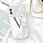 Funda de teléfono de textura de mármol blanco A-Z premium para iPhone 12 Mini