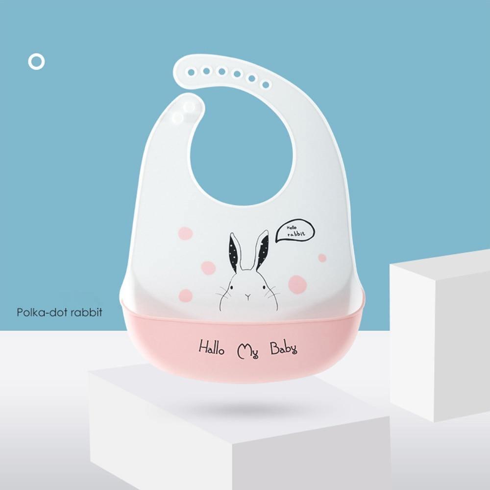Bavoir en silicone imperméable ajustable pour bébés et enfants