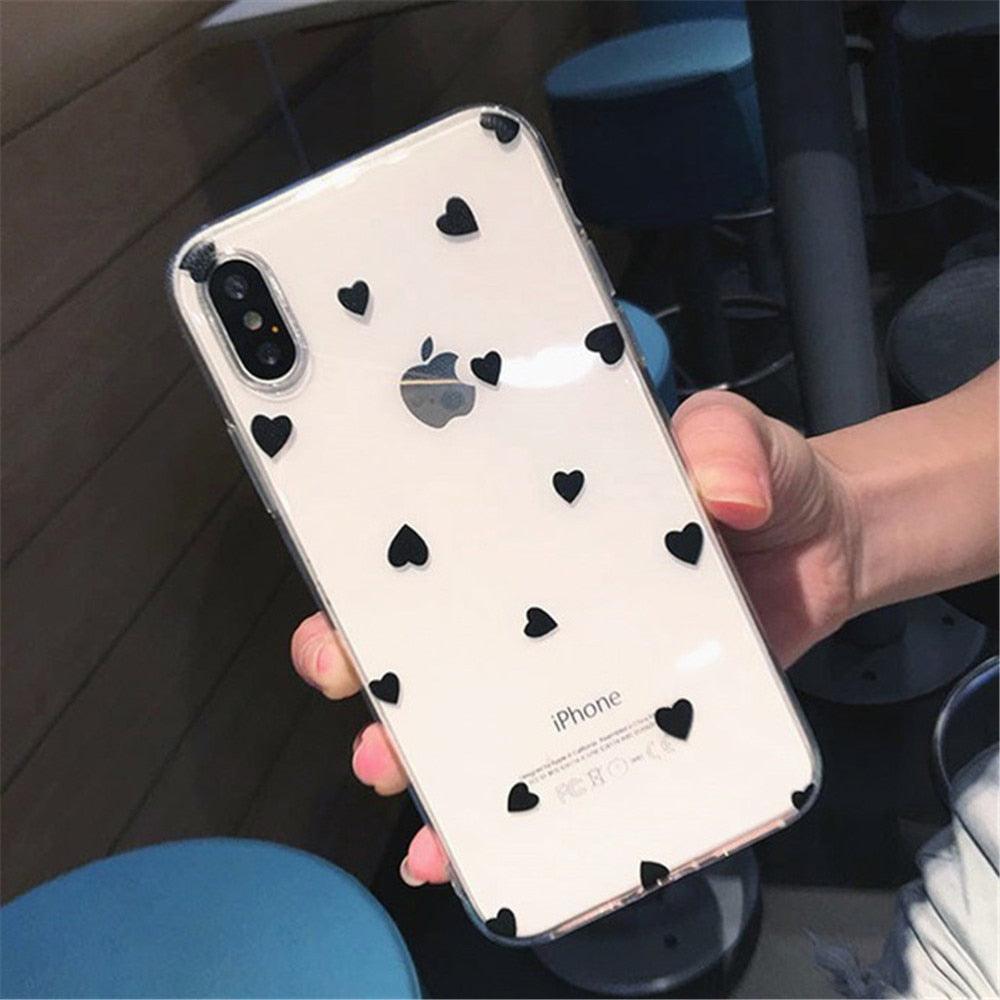Premium Transparent Phone Case for iPhone - Little Dots Design