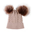 Charming Newborn Baby Winter Knit Hat with Pompom