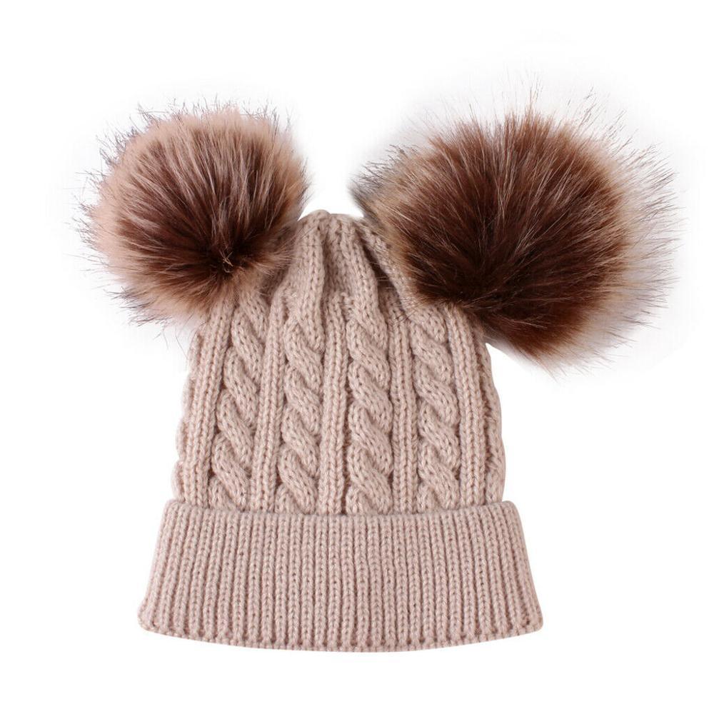 Charming Newborn Baby Winter Knit Hat with Pompom