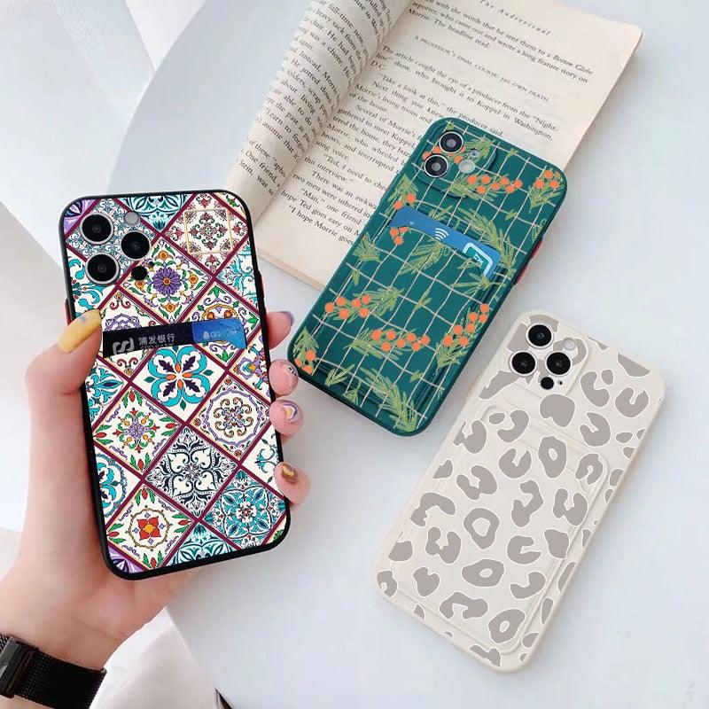 Soft Silicone Wallet Card Holder Case for iPhone 11 Mini & 7/8