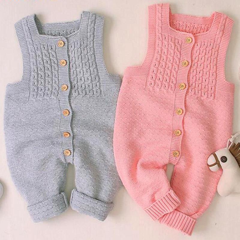 Monos de Bebé de Punto Hechos a Mano - Estilo Retro Moderno