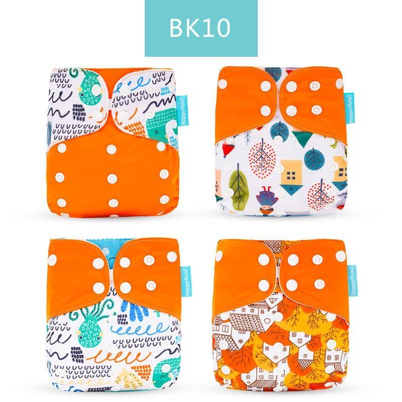 4PCS Eco-friendly Adjustable Cloth Diapers Set for Babies