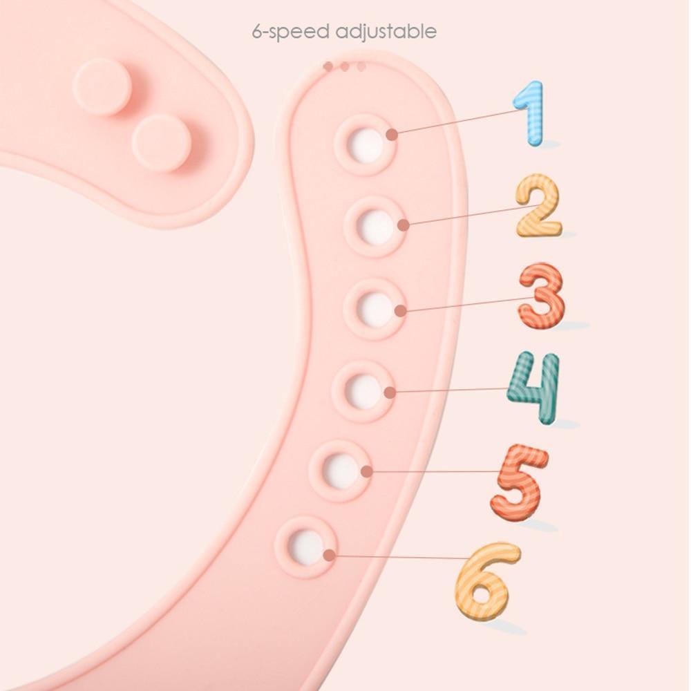 Bavoir en silicone imperméable ajustable pour bébés et enfants