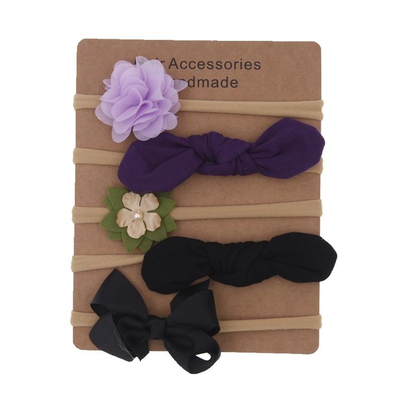 Ensemble de bandeaux floraux faits main pour bébé - Accessoires capillaires doux