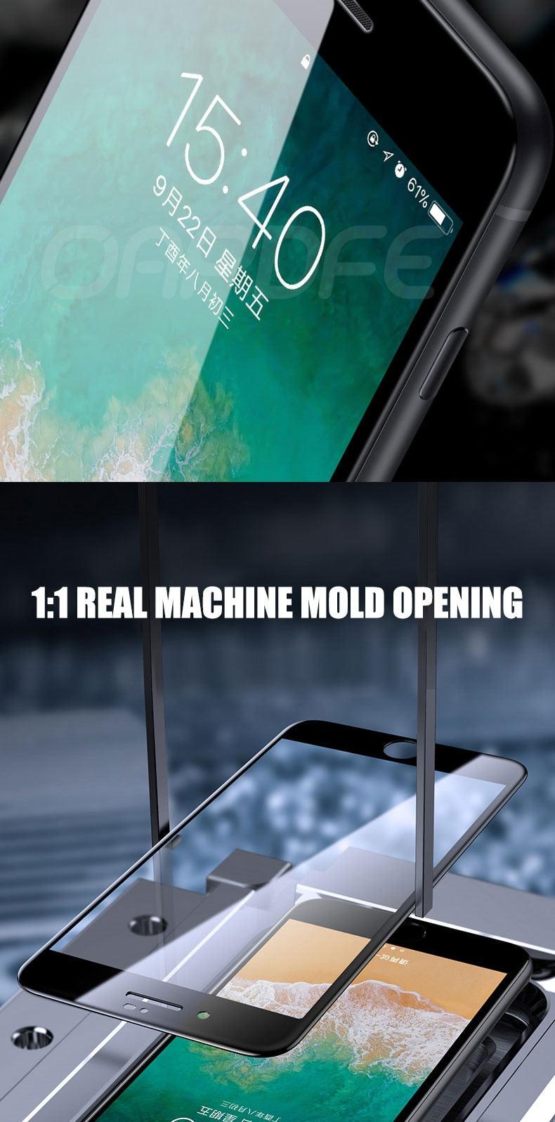 Verre protecteur intégral 11D pour modèles d'iPhone