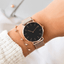 Montre en acier inoxydable ultra fine unisexe
