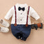 Luxury Modern Baby Boy Romper with Bow - Premium Infant Outfit