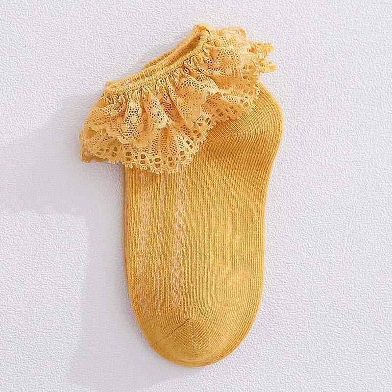 Calcetines para Niña con Lazos de Encaje y Flores