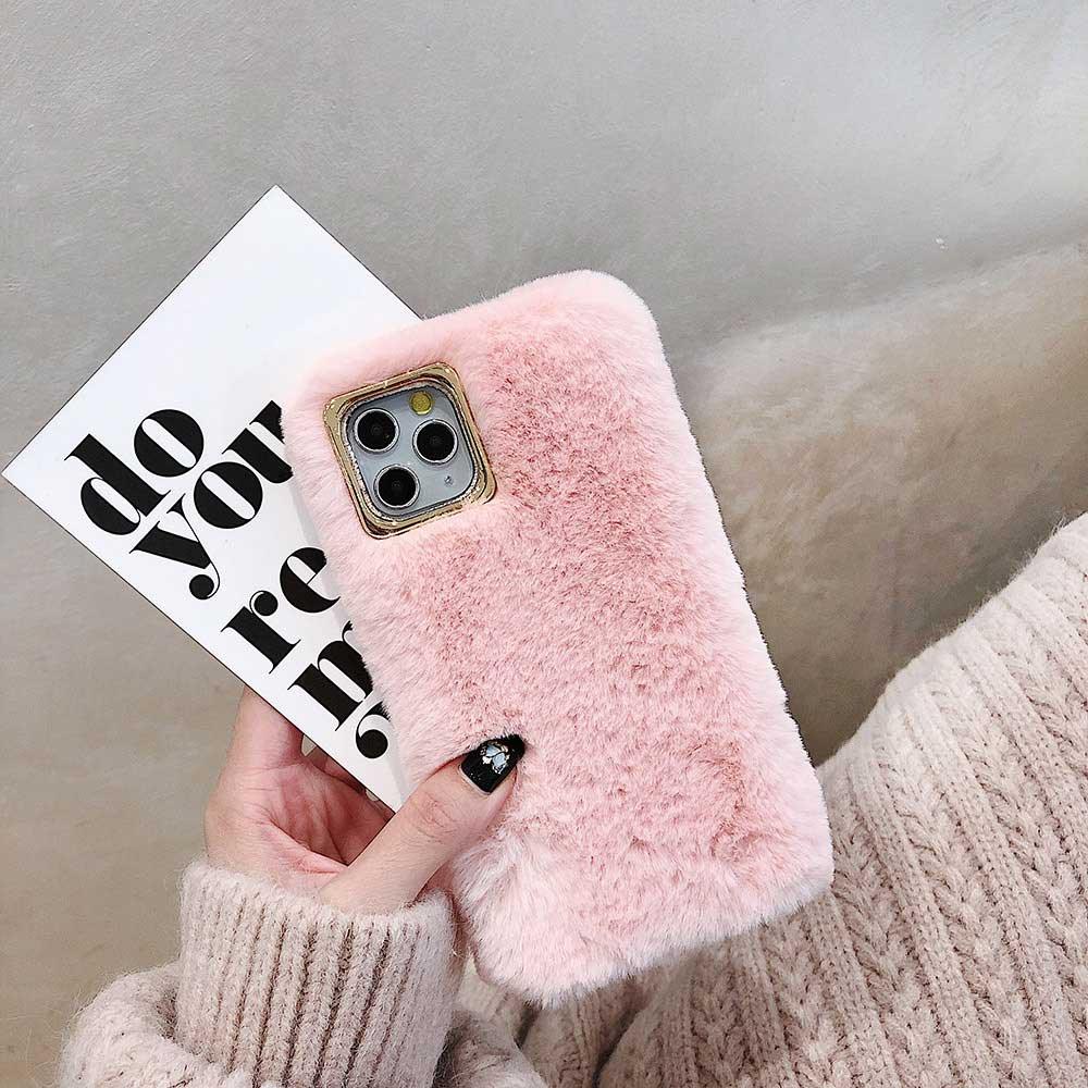 Fashion Plush Leopard Phone Case for iPhone Models