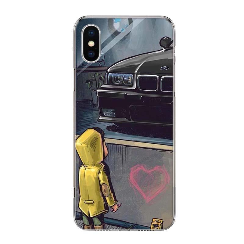 Boy See Sports Car Drift Phone Case for iPhone