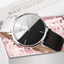 Elegant Women's Rose Gold Leather Watch