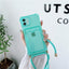 Transparent Crossbody Wallet Case for iPhone