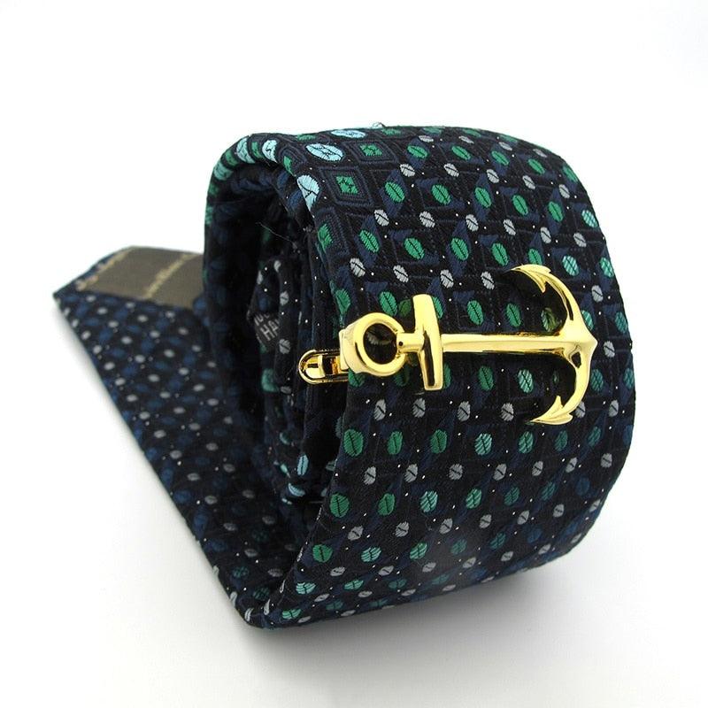 Clip de cravate unique pour homme - Design en argent premium