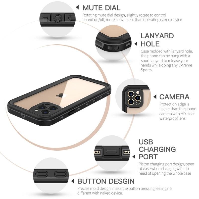 Coque Étanche Premium pour iPhone 14/13/12/11 Pro Max