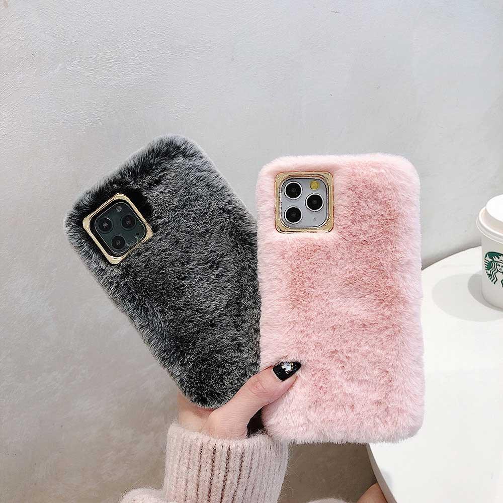 Fashion Plush Leopard Phone Case for iPhone Models