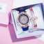 Elegant Starry Sky Women's Quartz Watch Set