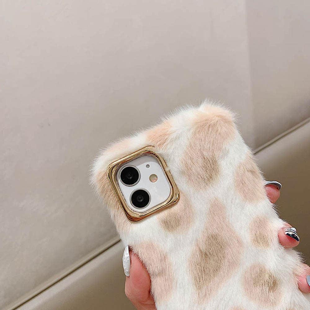 Fashion Plush Leopard Phone Case for iPhone Models
