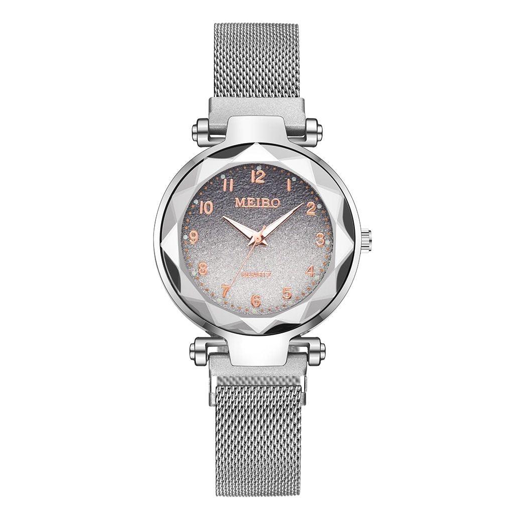 Montre de Luxe à Couleur Dégradée pour Femme avec Boucle Magnétique