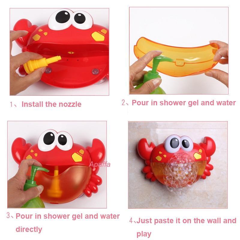 Interactive Baby Bath Toy - Bubble Machine Crab with Music