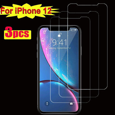 3-Pack Tempered Glass Screen Protectors for iPhone 12 & More