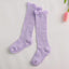Charming Non-Slip Cotton Knee High Socks with Bow for Baby Girls - Korvel