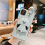 3D Cute Cartoon Dog Mirror Stand Phone Case for iPhone
