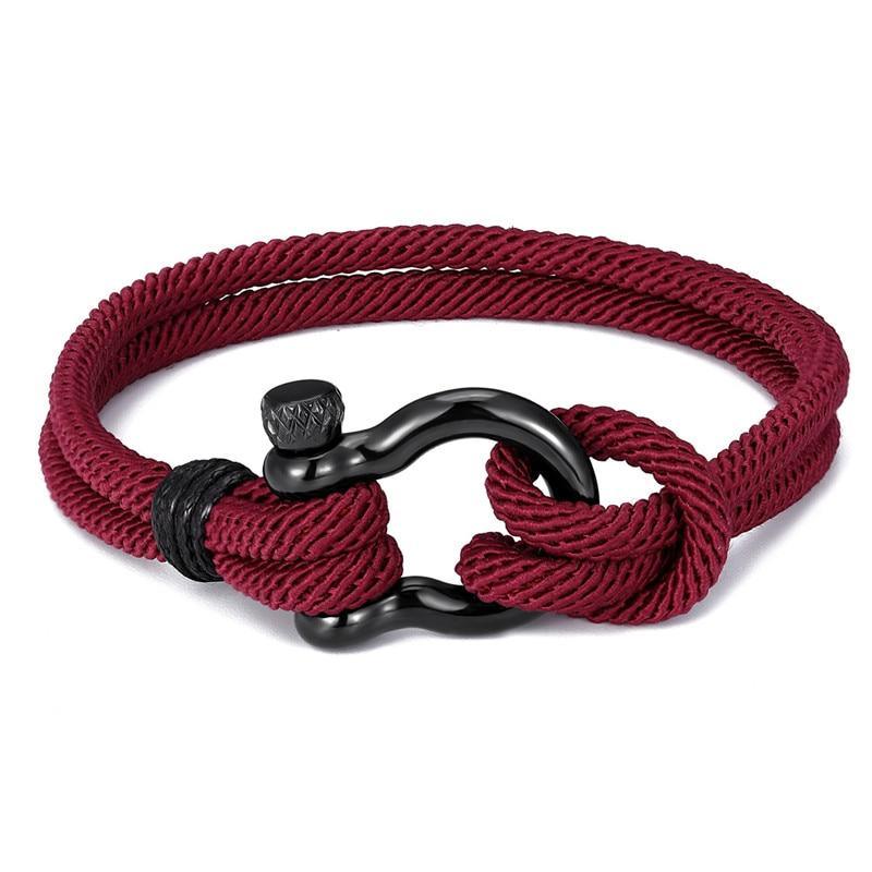 Bracelet en corde navy moderne et élégant pour hommes et femmes