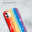 Funda de Silicona Arcoíris de Lujo para iPhone - Protección Premium