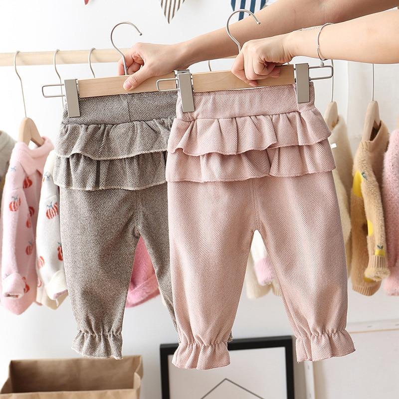 Pantalons à volants décontractés élégants pour bébés filles