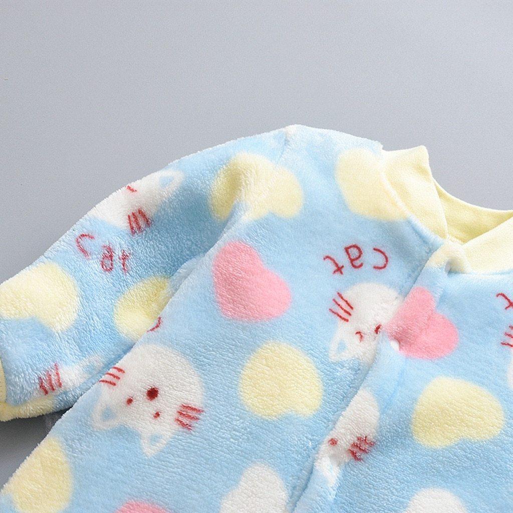 Premium Cartoon Animal Fleece Baby Jumpsuit