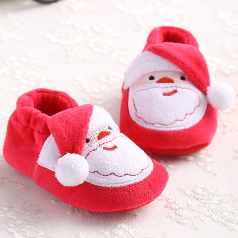 Chaussures d'hiver pour bébés unisexes - Premiers pas avec le charmant Père Noël