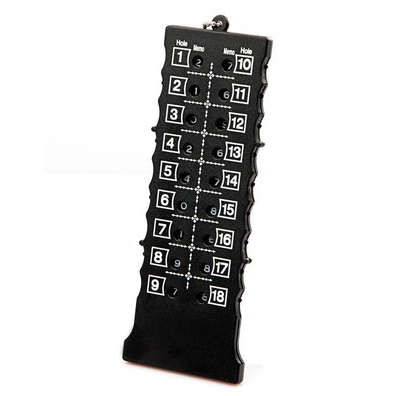 18 Holes Golf Stroke Counters Outdoor Golf Stroke Putt Score Card Score Counter With Key Chain Black - Korvel
