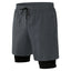 Shorts de sport pour hommes en noir à 4 voies extensibles avec poche