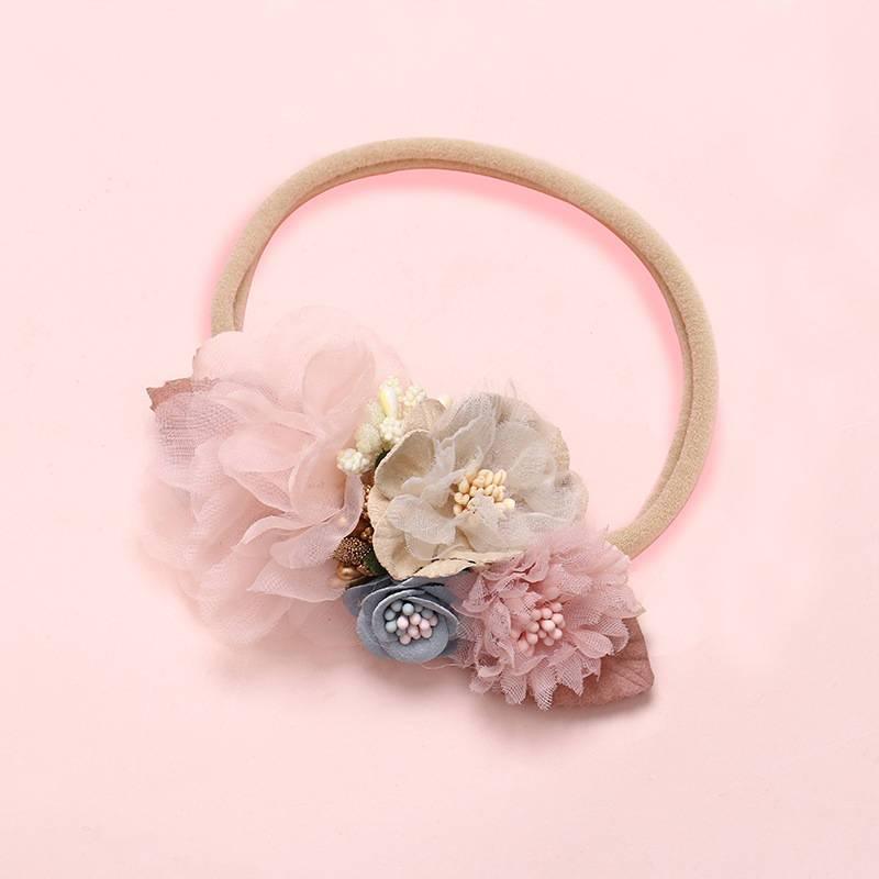 Elegant Floral Headband for Newborns - Soft & Adjustable
