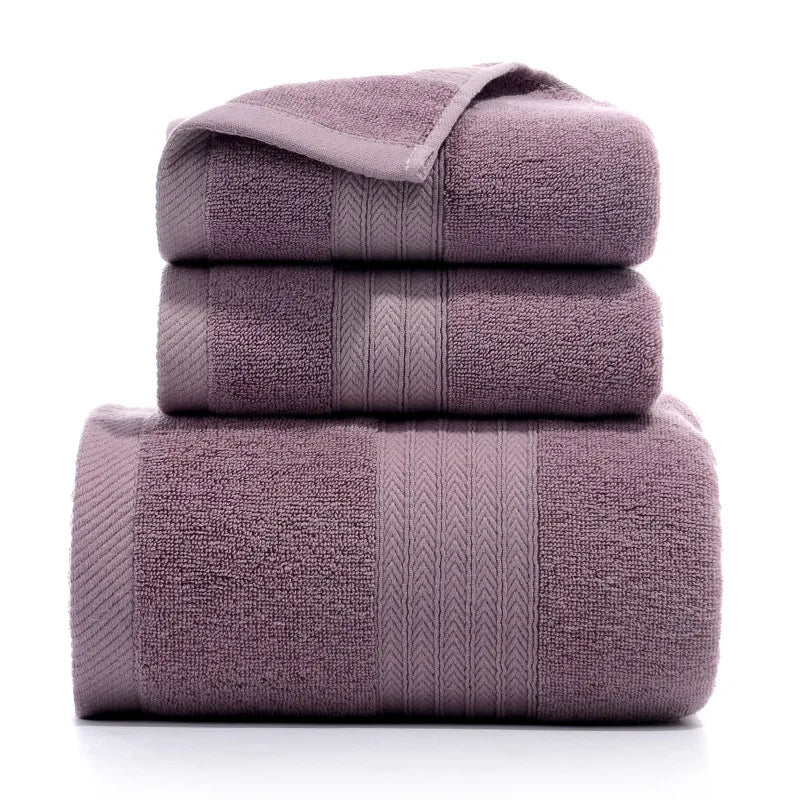 3PCS/Set Towel Cotton Beach towels Luxury Thickened Bath Towel - Korvel