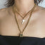 Modern Vintage Multilayer Crystal Gold Choker Necklace