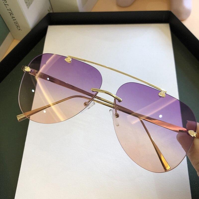 Premium Metal Rimless Sunglasses for Men and Women