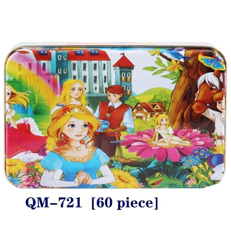 60-Piece Cartoon Animal Wooden Puzzle for Kids - Educational Fun Toy - Korvel