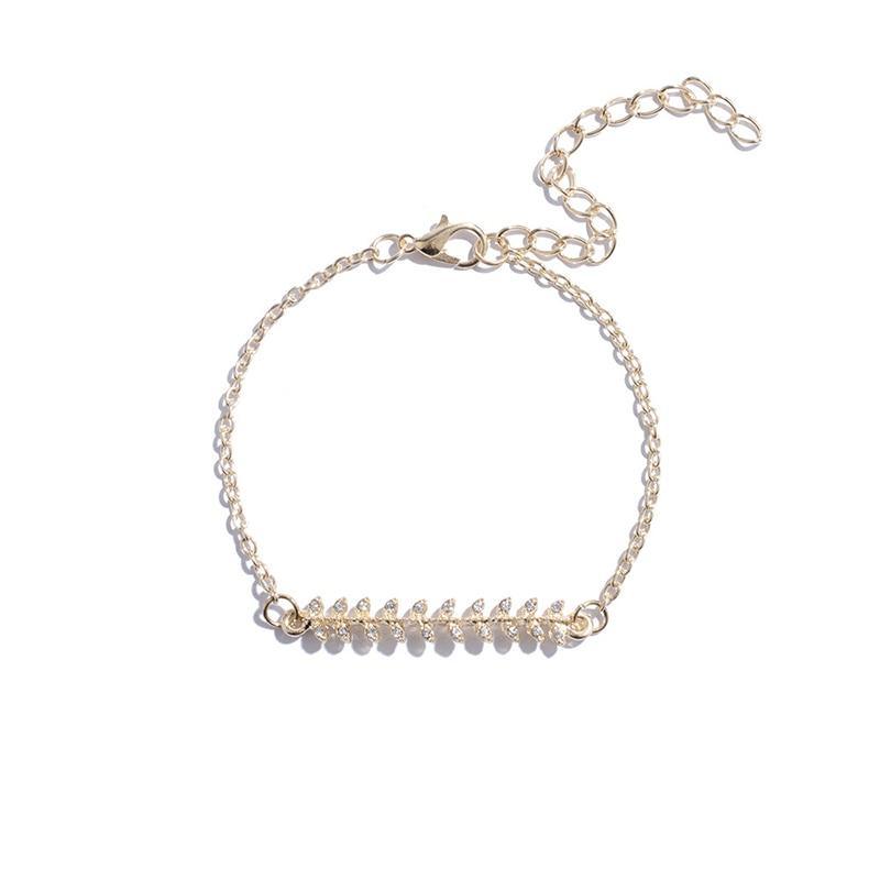 Elegant Gold Crystal Bracelet Set for Women - 5 Pieces