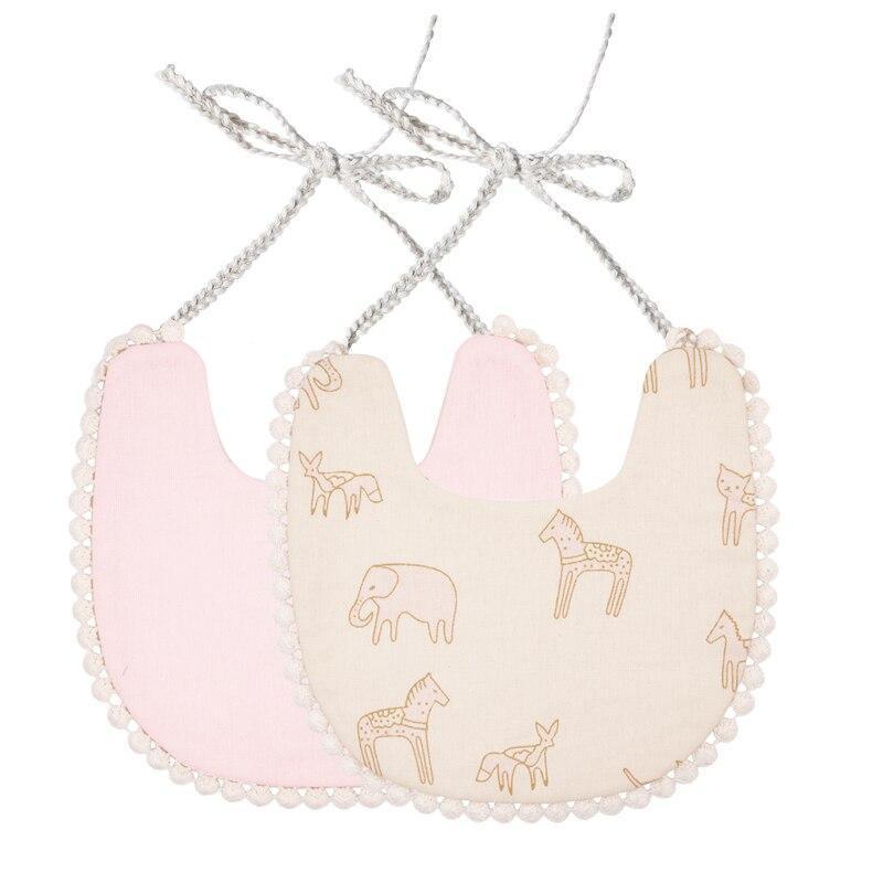 Double-Deck Infant Bibs - Stylish Cotton Linen for Toddlers