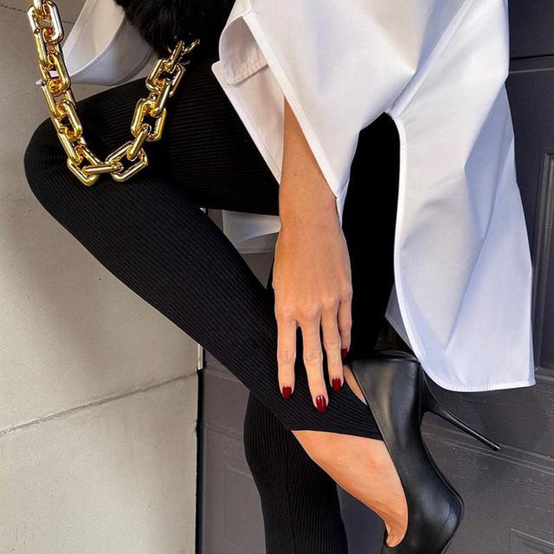 Leggings de fitness en coton taille haute élégants pour femmes